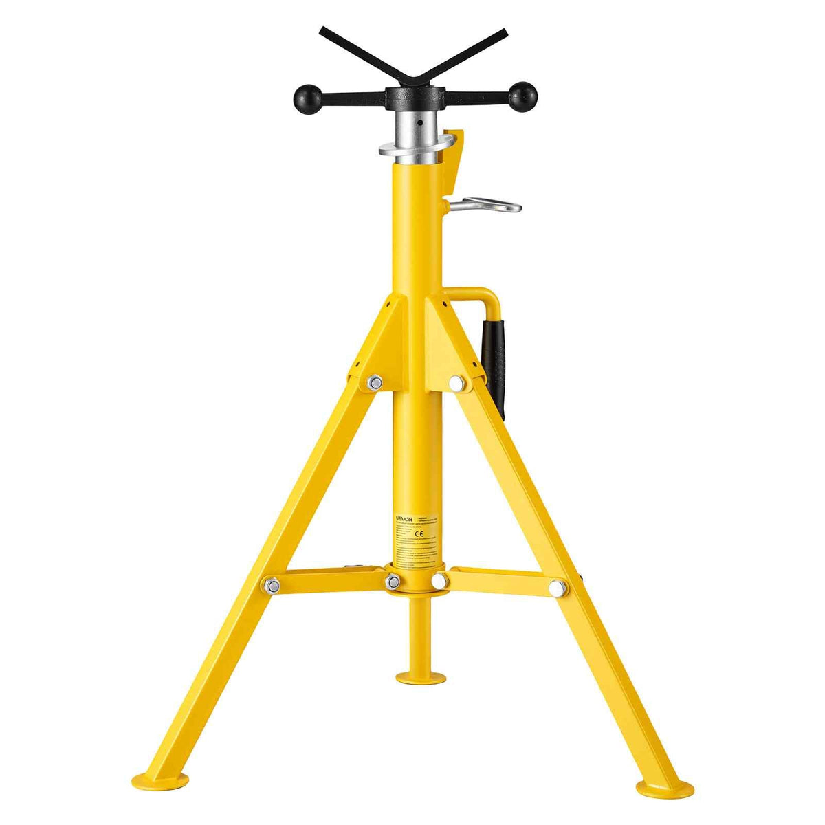 V-Head Pipe Stand for 1/8–12 in Pipes, Heavy-Duty 2500LBS Capacity, Adjustable Height 28" - 52", Portable Folding Support Stand for Welding, Cutting & Versatile Piping Projects