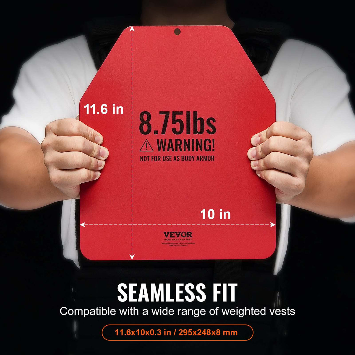 Weight Vest Plates, 8.75 LB Pairs, Premium Steel Weighted plates, Contoured Ergonomic Fit – WODs, Additional Weight for Weight Vests, for Strength Training, Running, Fitness, Heavy Workouts