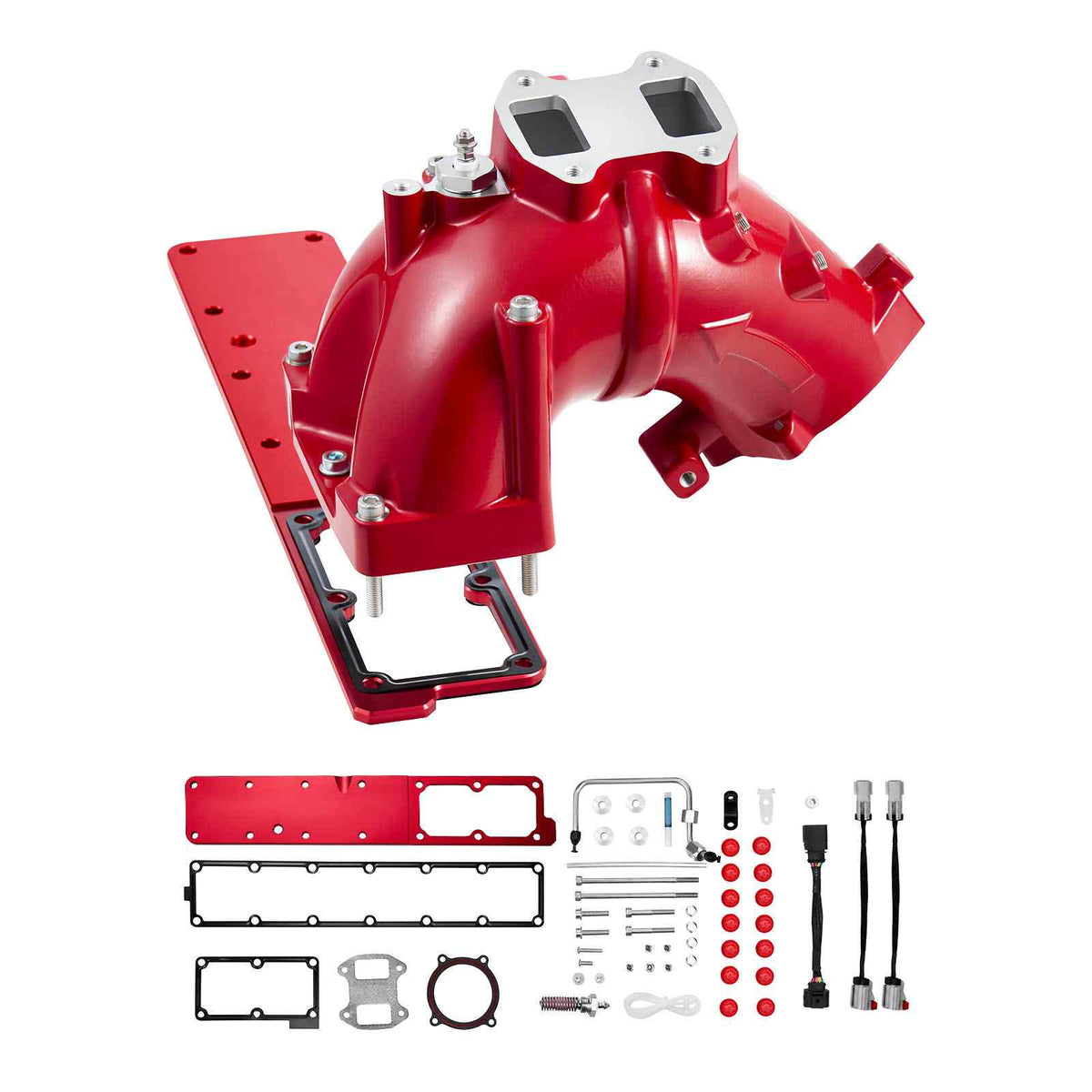 Intake Manifold Compatible with 2013-2018 Ram 2500/3500 OEM KMS2018R, Aluminum Alloy, Plug & Play Electrical Connections, Complete Hardware for Improved Intake Airflow & Engine Performance