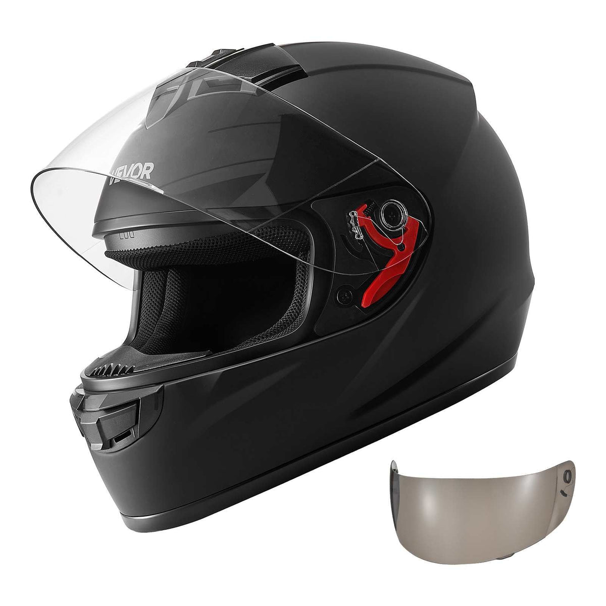 Full Face Motorcycle Helmets, Adult Motocross Dirt Bike Helmet with Clear Visor, Lightweight Comfortable Motorcycle Street Bike Helmet for Men and Women - DOT Approved (L Size)