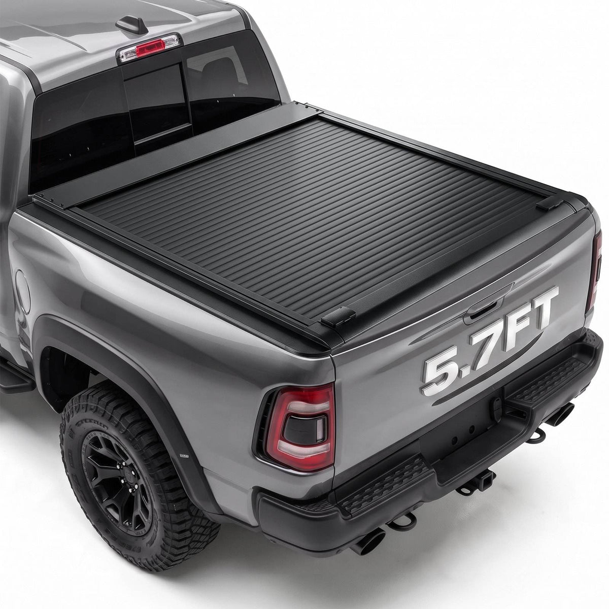 Retractable Tonneau Cover 5.7FT Hard Truck Bed Cover Manual Retract, Compatible with 2009-2026 Ram 1500 New Body, 2019-2024 Classic 5.7FT Bed (67.4"), Waterproof Aluminum, Lock Key for Trips
