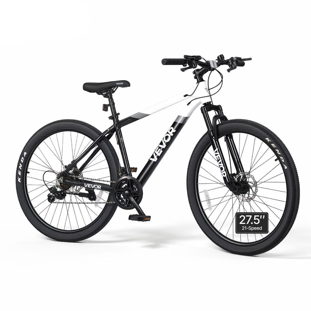 Mountain Bike for Men and Women 27.5 in Outdoor Bicycle 21 Speeds, Adult Bikes, Front Suspension, Adjustable Saddle, All-Terrain Tires, Aluminum Alloy Frame, Dual Disc Brake, Pre-Assembled