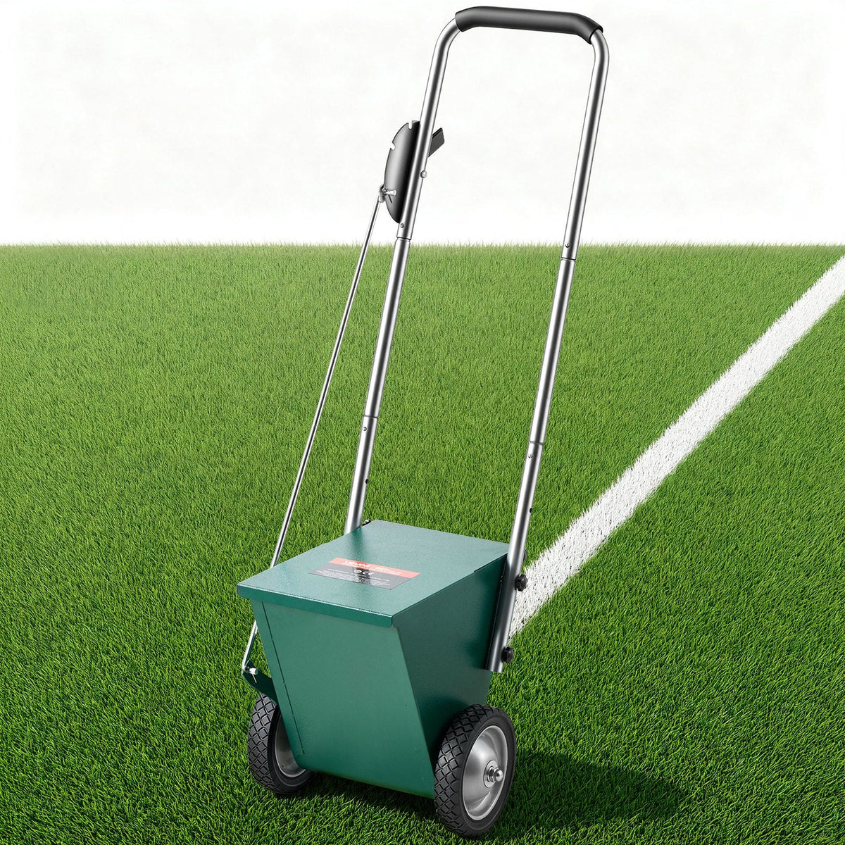 Steel Dry Line Marker 25 lbs Powder Capacity Field Dry Line Chalker, For Small Fields, 2 to 4 in Adjustable Line Width, with 2 Heavy-Duty Wheels, Clear and Even Marking, Easy One-Person Pushing