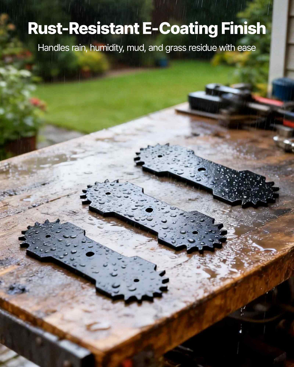 Electric Edger Blades, 8.8-inch Length, 3-Pack Replacement Blades, 65Mn High-Carbon Steel with Electrophoretic Coating, Multi-Serrated Sharp Edge, Compatible with the  ASYTM01230 Edger