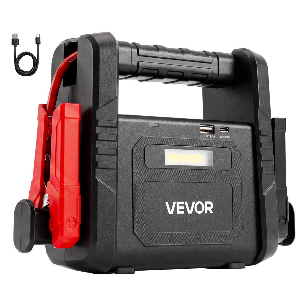 Jump Starter 6000A Peak Portable Car Battery Booster Jump Box 12V, for Up to Most Gas / 10.0L Diesel Engine, Power Bank, 3 Mode Emergency LED Flashlight, Lithium Battery Pack, with USB Output