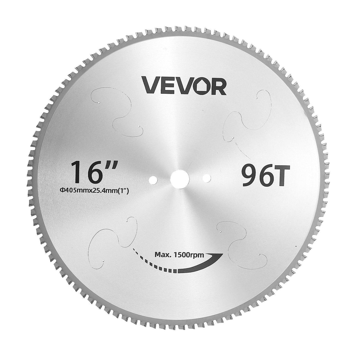 Chop Saw Blade 16-in 96 Teeth Cermet-Tipped Metal Cold Cutting Blade, Compatible with Chop Saws, 4000 Cuts, Cutting Smooth Surfaces with No Burrs, Noise Reduction and Heat Dissipation Holes